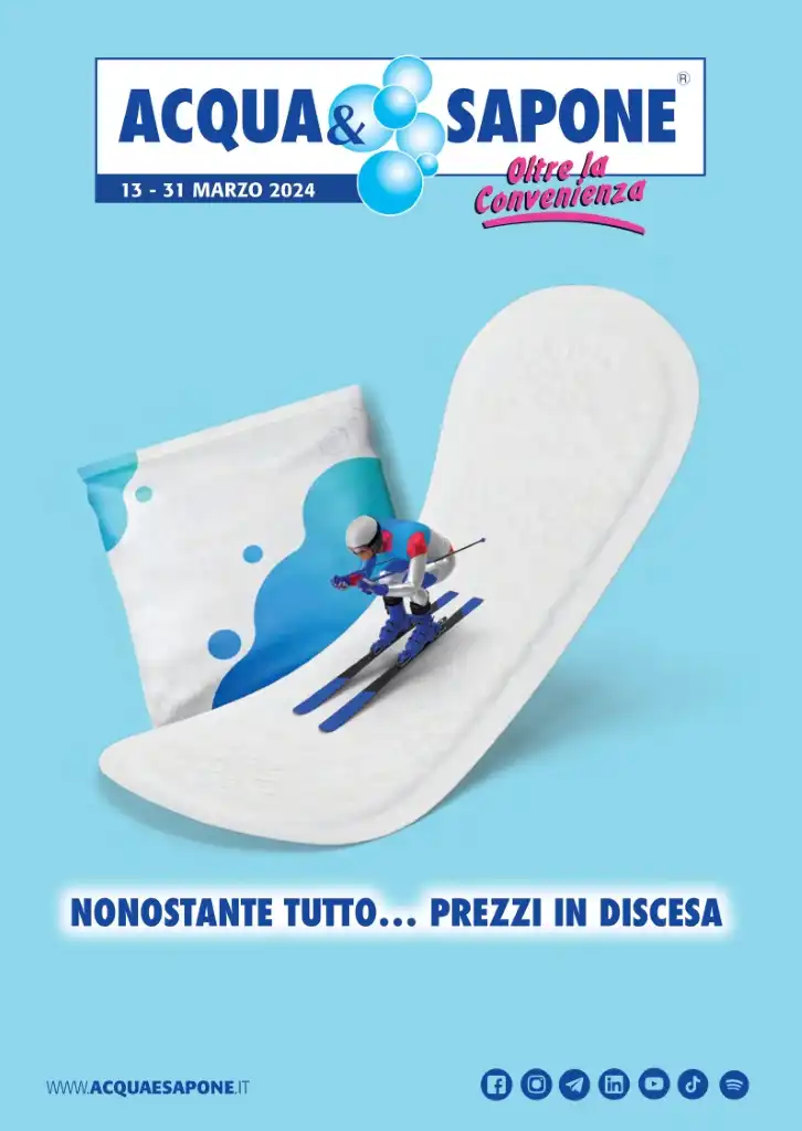Volantino Acqua e Sapone per Umbria e Toscana dal 13 al 31 marzo 2024