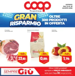 Volantino Coop Trentino 13-26 agosto 2026