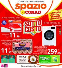 Spazio Conad – Ancona (Conad Adriatico) Sottocosto: offerte dal 3 al 12 settembre 2026