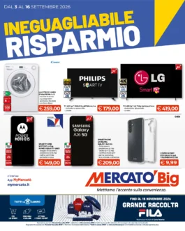 Sfoglia il contenuto: Mercatò – Big – Alba e Bra Ineguagliabile Risparmio dal 3 settembre