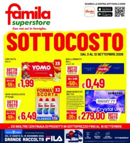 Famila – Nord – Superstore Grande Raccolta 2026 dal 3 settembre