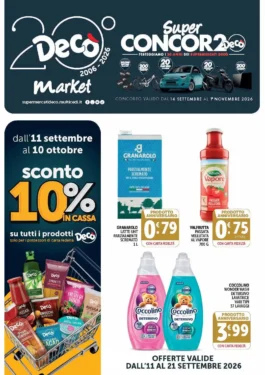 Sfoglia il contenuto: Decò – Multicedi – Market Campania / Molise Super CONCOR20 dal 11 settembre