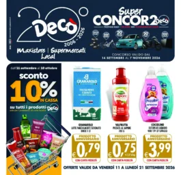 Volantino Decò – Arena – Supermercati / Maxistore / Local Super Concorso 20 Anni dal 11 settembre