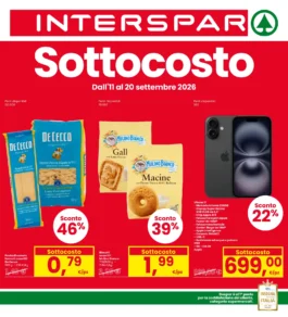 Interspar – Nord – Friuli Venezia Giulia Sottocosto dal 11 settembre