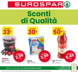 Eurospar – Nord – Emilia-Romagna Sconti di Qualità dal 3 settembre