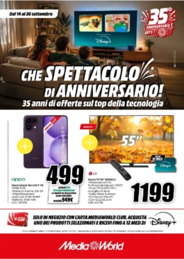 Sfoglia il contenuto: MediaWorld 35° anniversario Offerte – Dal 14 al 30 settembre