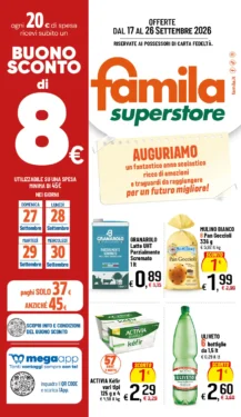 Volantino Famila – Sud Offerte Extra dal 17 settembre