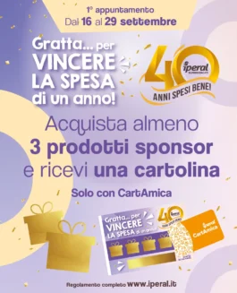 Sfoglia il contenuto: Iperal 1° APPUNTAMENTO – DAL 16 AL 29 SETTEMBRE 2026