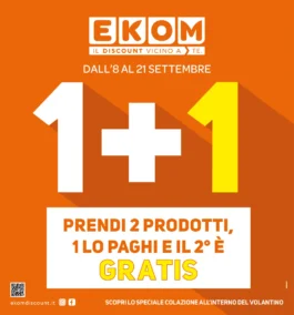 Sfoglia il contenuto: Ekom – Toscana Speciale Colazione: offerte dall’8 al 21 settembre dal 8 settembre