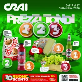 Volantino Crai – AMA Supermercato Sud Prezzi Tondi dal 17 settembre