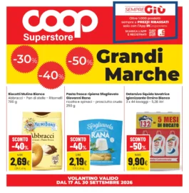 Volantino Coop Superstore – Casarsa SAIT Grandi Marche dal 17 settembre