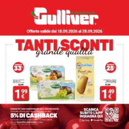 Volantino Gulliver – Rete Tanti sconti grande qualità dal 18 settembre