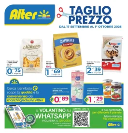 Sfoglia il contenuto: Volantino Alter Discount – Puglia-Basilicata TAGLIO PREZZO dal 17 settembre