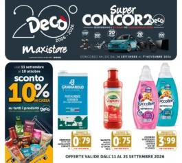 Volantino Decò – Multicedi – Maxi Puglia settembre 2026: offerte dall’11 al 21 settembre dal 11 settembre