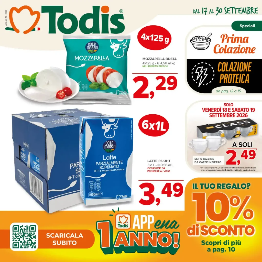 Sfoglia il contenuto: Volantino Todis – Abruzzo-Marche-Molise dal 17 al 30 settembre 2026