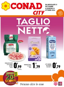 Volantino Conad City – Sicilia PAC Taglio Netto dal 23 settembre al 4 ottobre 2026
