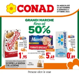 Conad – Lazio Sud PAC Grandi Marche fino al 50% dal 23 settembre