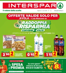 Volantino Interspar – Sicilia – Ergon Raddoppia & Risparmia: conviene 2 volte dal 21 settembre