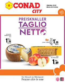 Volantino Conad City – Alto Adige DAO PreisKnaller Taglio Nett dal 22 settembre