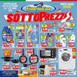 Volantino RisparmioCasa Sottoprezzi dal 24 settembre