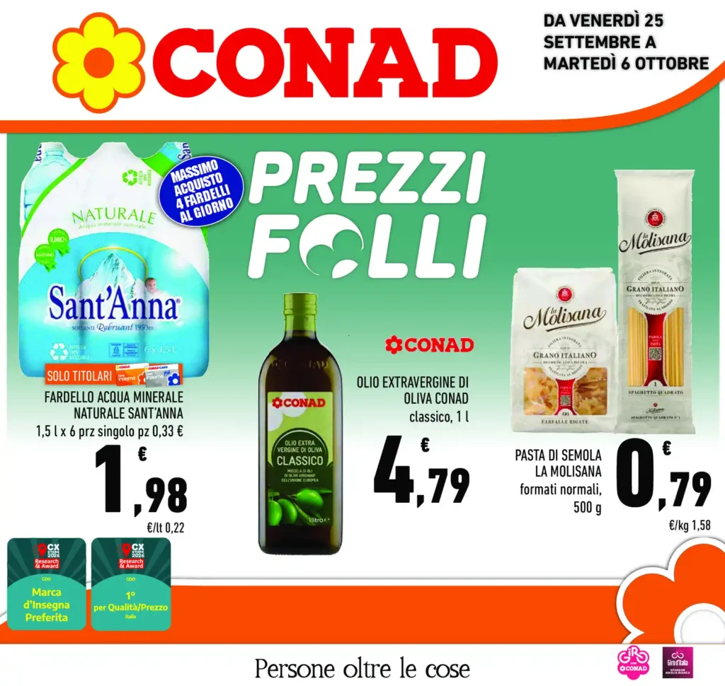 Sfoglia il contenuto: Volantino Conad – Uggiano La Chiesa Prezzi Folli dal 25 settembre