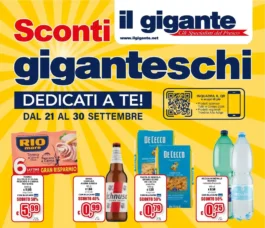 Il Gigante – Rete Sconti giganti dal 21 settembre