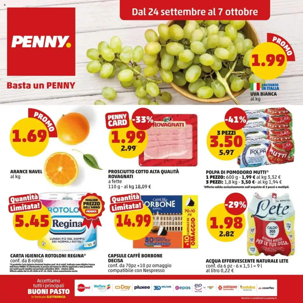 Sfoglia il contenuto: Volantino Penny promozioni dal 24 settembre al 7 ottobre 2025