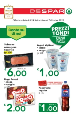 Volantino Despar – Nord Ovest – Piemonte, Liguria, Valle d’Aosta e Varese Offerte dal 24 settembre al 7 ottobre 2026