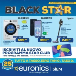 Volantino Euronics – SIEM Black Star dal 24 settembre