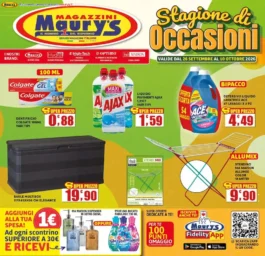 Maury’s Stagione di Occasioni dal 26 settembre
