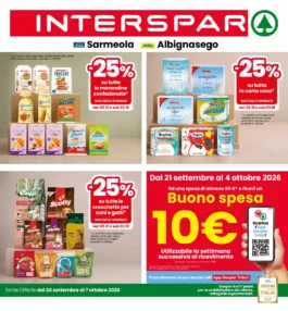 Volantino Interspar – Nord – Sarmeola / Albignasego offerte dal 24 settembre al 7 ottobre 2026