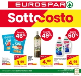 Sfoglia il contenuto: Volantino Eurospar – Nord – Veneto Sottocosto dal 1 ottobre