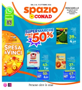 Sfoglia il contenuto: Volantino Spazio Conad – Roncadelle dal 2 al 15 ottobre 2026