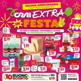 Volantino Crai – Tirreno Extra Extra: offerte dall’1 all’11 ottobre 2026