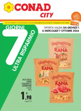Sfoglia il contenuto: Conad City – Isola d’Elba CNO GIORNI 7 ULTRA RISPARMIO dal 1 ottobre