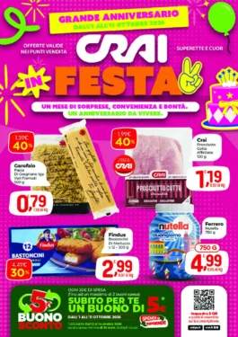 Crai – AMA Superette/Cuor Nord GRANDE ANNIVERSARIO dal 1 ottobre