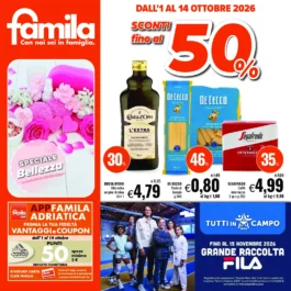 Famila – Adriatica DALL’1 AL 14 OTTOBRE 2026 dal 1 ottobre
