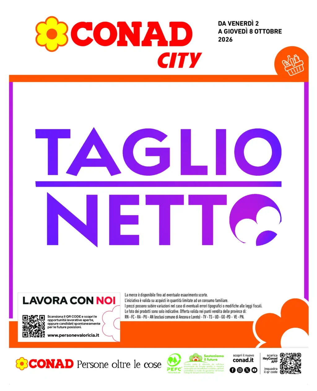 Sfoglia il contenuto: Volantino Conad City – Nord-Est + Milano CIA dal 2 ottobre