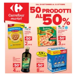 Volantino Carrefour Market: offerte fino al 50% dal 29 settembre
