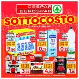 Volantino Despar – Sardegna – Volantino Grande Sottocosto: offerte dal 1° al 10 ottobre 2026