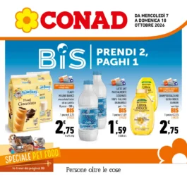 Sfoglia il contenuto: Volantino Conad – Campania PAC BiS offerte dal 7 al 18 ottobre 2026