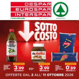 Despar – Sicilia – Ergon Sottocosto: offerte dal 2 all’11 ottobre 2026
