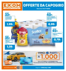Sfoglia il contenuto: Ekom – Liguria e Piemonte Offerte da Capogiro dal 6 ottobre
