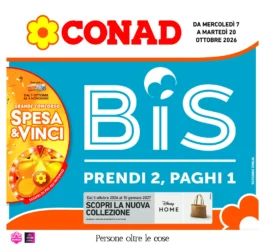 Volantino Conad – Castelnovo ne’ Monti GRANDE CONCORSO SPESA & VINCI dal 7 ottobre