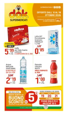 DOK Supermercati – DOK – Calabria offerte dall’8 al 18 ottobre 2026 dal 8 ottobre