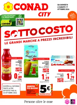 Conad City – Lazio Nord/Viterbo CNO Sotto Costo: le grandi marche a prezzi incredibili dal 8 ottobre