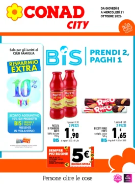Volantino Conad City – Emilia Centro CNO RISPARMIO EXTRA dal 8 ottobre