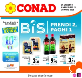 RISPARMIO EXTRA – CLUB FAMIGLIA CONAD – Piemonte + Valle d’Aosta – Conad Nord Ovest dal 8 ottobre