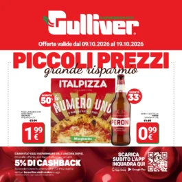 Sfoglia il contenuto: Gulliver – Rete PICCOLI PREZZI dal 9 ottobre