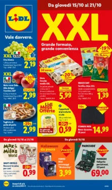 Lidl – nazionale XXL Mega Offerte dal 15 ottobre
